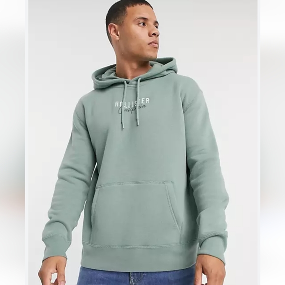 Hollister Sage Green Hoodie, Small - Picture 2 of 9
